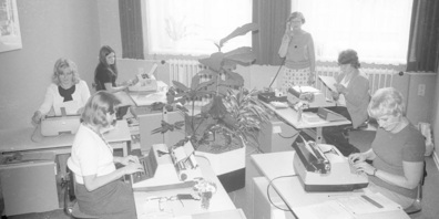 Grossraumbüro von damals.