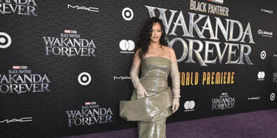 Rihanna kommt zur Weltpremiere von «Black Panther: Wakanda Forever» im El Capitan Theatre. Foto: Richard Shotwell/Invision/AP/dpa