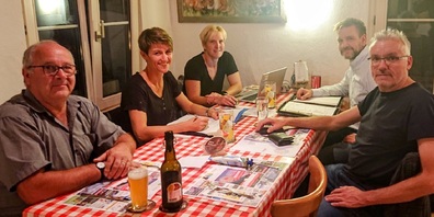 Der Verwaltungsrat der Sportgenossenschaft Gähwil: v. l. Theo Messmer, Manuela Meile (Präsidentin), Claudia Segmüller, Michael Isenring und Martin Giovanoli.