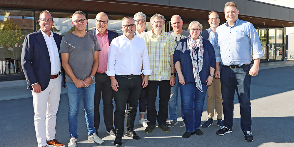 Das OK der GEWA March 2023: (v. l.) Mike Schenk, Markus Benz, Toni Prioli, OKP Michael Stähli, Jörg Flattich, Armin Flattich, Guido Rauchenstein, Astrid Grüter, Alexander Stadelmann, Andy Grüter. 