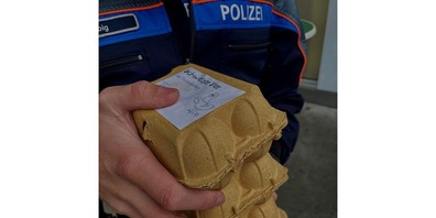 Die Kantonspolizei Schwyz konfiszierte in der Halloween-Nacht bei Kindern und Jugendlichen auch mehrere Dutzend Eier. 