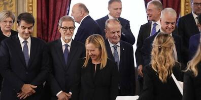 Fratelli-Chefin und Ministerpräsidentin Giorgia Meloni führt seit Kurzem eine rechtspopulistische Regierung. Foto: Alessandra Tarantino/AP/dpa