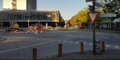 Die Brückenstrasse gilt vorübergehend ab 17. Oktober 2022 als Einbahnstrasse.
