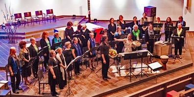 Der Frauenchor Bubikon am Frühlingskonzert 2022.