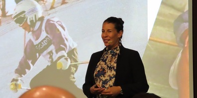 Abfahrt-Olympiasiegerin Dominique Gisin war zu Gast beim KMU-Profil Event der St.Galler Kantonalbank in Gossau.