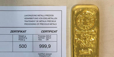 Im Kofferaum führte ein Ehepaar drei Goldbarren mit, ohne sie am Zollamt Bietingen anzumelden.