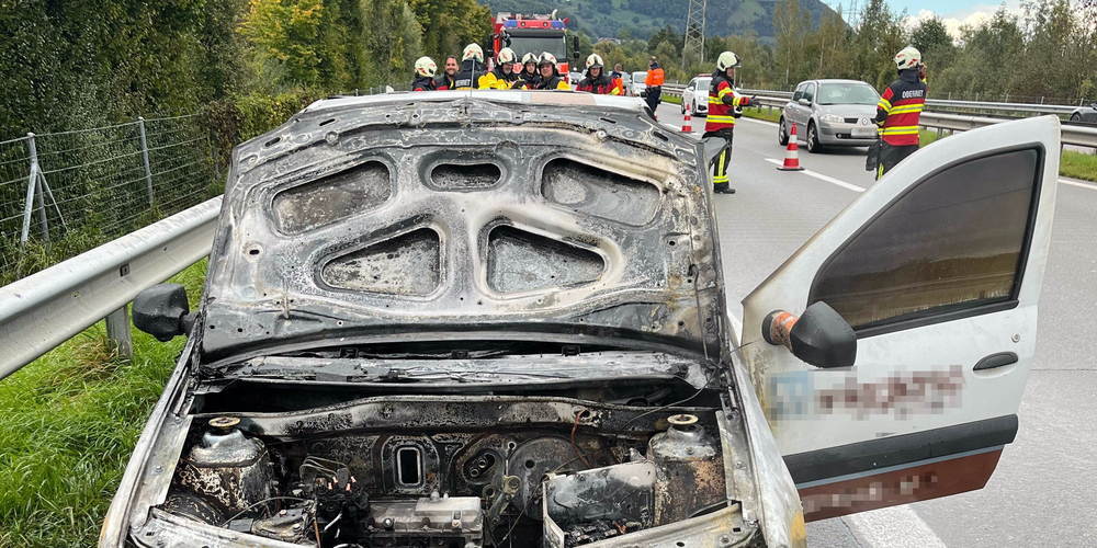 Der ausgebranne Pick-Up