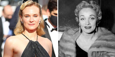 ARCHIV - Hollywood-Star Diane Kruger (l) wird in einer Serie die Leinwand-Legende Marlene Dietrich (1901-1992) spielen. Foto: Mickael Chavet/ZUMA Wire/UPI/dpa