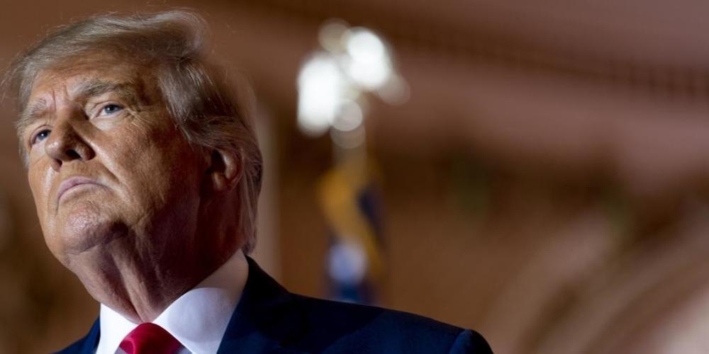 Ex-US-Präsident Donald Trump in seinem Anwesen Mar-a-Lago. Foto: Andrew Harnik/AP/dpa