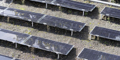Solarpanels auf dem Dach eines Gebäudes in Wallisellen ZH. Der Zubau solcher Anlagen in der Schweiz wird auch 2022 rekordverdächtig hoch. (Archivbild)