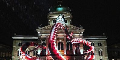 Das Lichtspektakel Rendez-vous Bundesplatz ist am Samstagabend mit einem Besucherrekord zu Ende gegangen: 39'000 Menschen verfolgten die Show am letzten Tag.  (Archivbild)