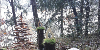 Vor zehn Jahren entstand die Idee des Quintner Adventsweges: Privatpersonen gestalten ihn alljährlich mit grosser Hingabe. x