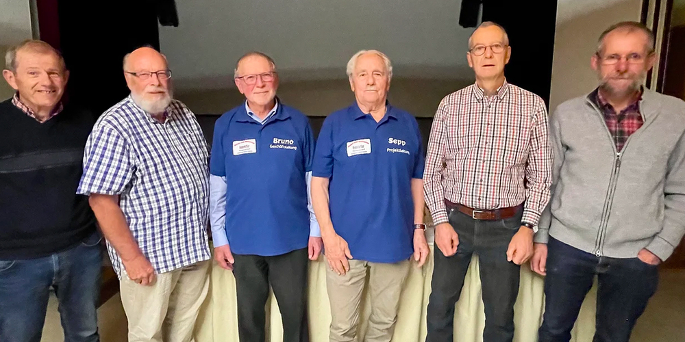Aus Steuergruppe wird Vereinsvorstand: Jakob Kalberer, Harry Brouwer, Bruno Tanner, Sepp Dietrich, Ernst Grünenfelder und Christian Tinner (von links).