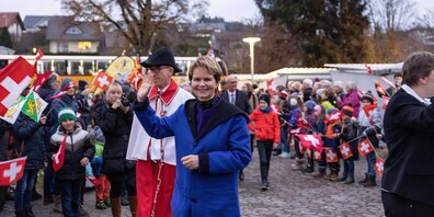 Am späten Nachmittag wurde Brigitte Häberli in ihrer Wohngemeinde Bichelsee-Balterswil herzlich empfangen.