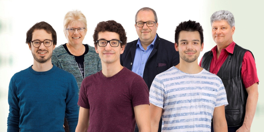 Der neue Vorstand der Rheintaler Grünliberalen: Manuel Waser, Bea Schaefer, Gian-Marco Hutter, Ruedi Mattle, Gian-Philipp Spirig, Benno B.A. Stadler (von links)