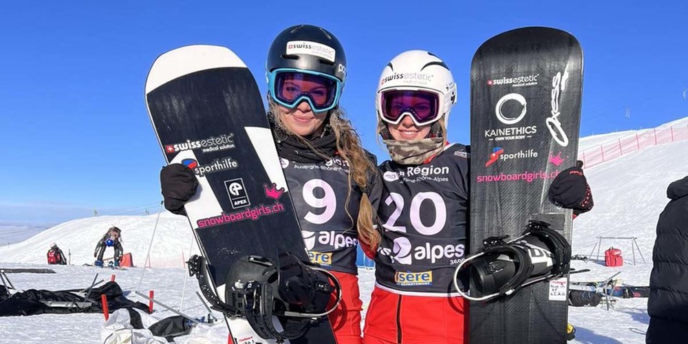 Gelungener Auftakt: Lara Casanova (8.) und Aline Albrecht (4.) überzeugen in Les Deux Alpes. 