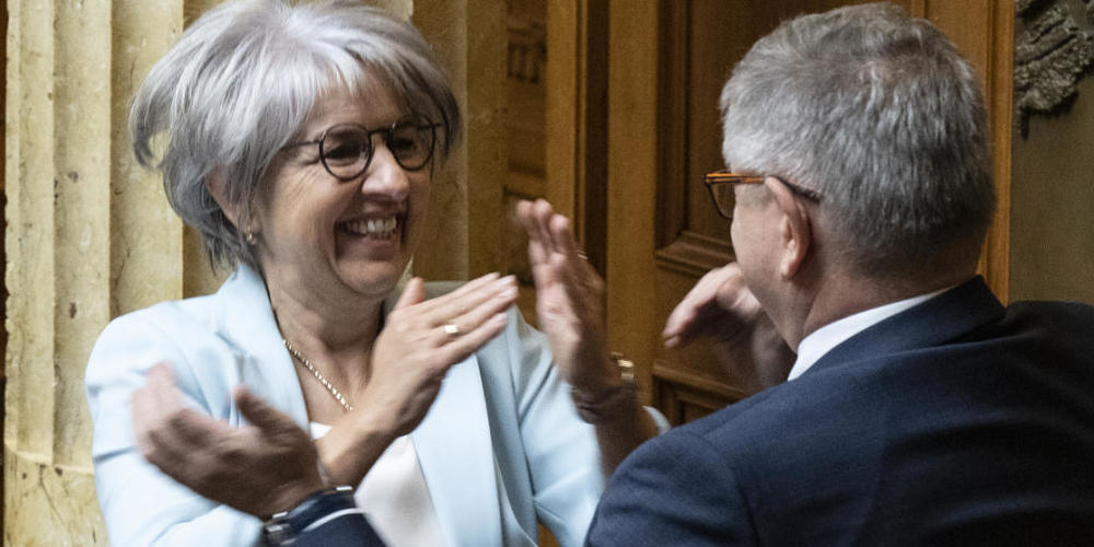 Im dritten Wahlgang geschafft: Elisabeth Baume-Schneider wurde als Bundesrätin gewählt.