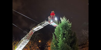 Schutz + Rettung kam mit dem Hubretter - in spezieller Mission.