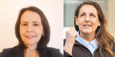 Kürzlich erschienen: die Biografie von Nathalie Zeindler (l.) über die Nationalrätin Jacqueline Badran (r.) aus Wipkingen.