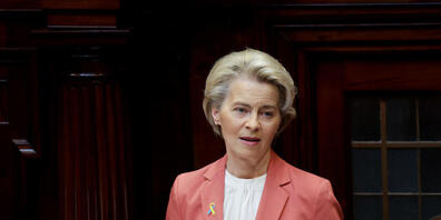 HANDOUT - Die Präsidentin der Europäischen Kommission Ursula von der Leyen schlägt ein neues Sanktionspaket gegen Russland vor. Foto: Maxwell Photography/PA Media/dpa - ACHTUNG: Nur zur redaktionellen Verwendung und nur mit vollständiger Nennung d...