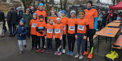 Die Jugi Laufgruppe kurz vor dem Start 