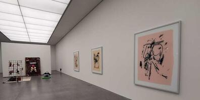 Der Manor Kunstpreisträger Camillo Paravicini wirft mit seinen drei krakeligen Zeichnungen hinter Glas die Frage auf, ob und wie viel Wert etwas haben darf.