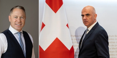 Dr. Philipp Gut über Bundesrat Alain Berset (r.): «Vom Wahrheits-Virus lässt er sich offenbar nicht anstecken.»