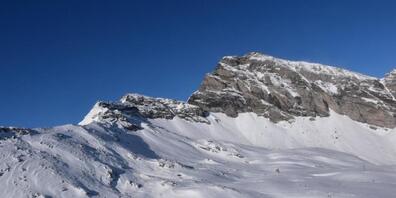Das San-Bernardino-Gebiet im Kanton Graubünden, wo die Lawine am Sonntag niederging.