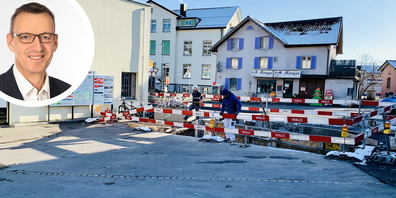 Wer von der Bushaltestelle oder vom Trottoir in die Post will, hat keinen direkten Zugang