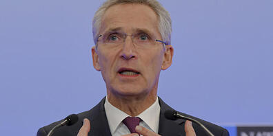 Jens Stoltenberg, Generalsekretär der Nato, spricht während einer Pressekonferenz. Foto: Alexandru Dobre/AP/dpa