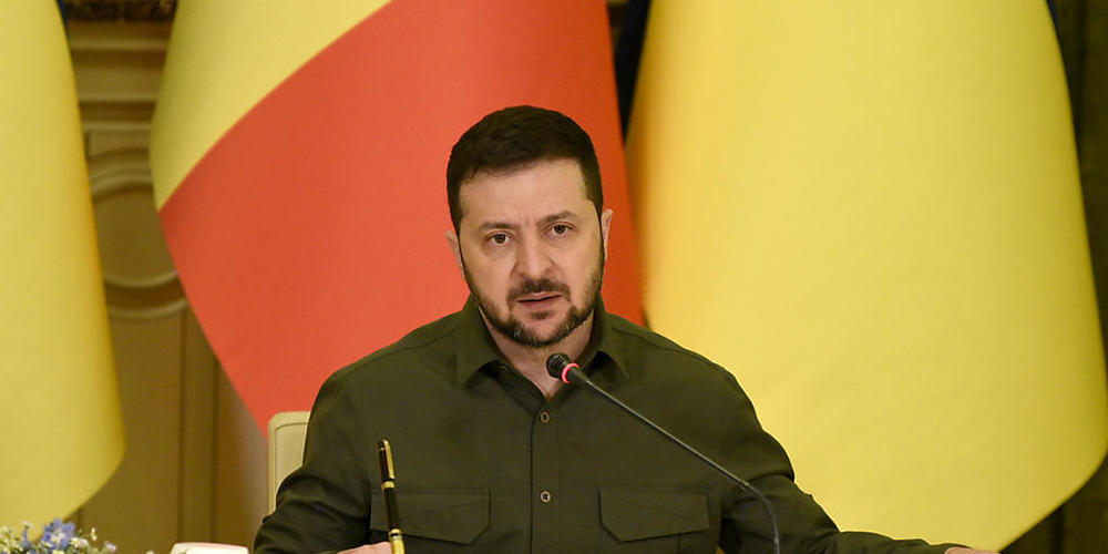Wolodymyr Selenskyj sieht einen Fortschritt in Sachen Flugabwehr für Ukraine. Foto: ---/Ukrinform/dpa