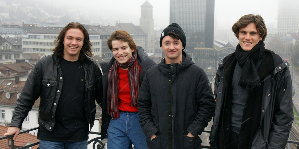 Unlsh: Maurus Schedler, Nico Silvestri, Nicola Leuthold und Alessandro Guglielmetti ohne Sophia Haas.