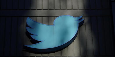 Ein Schild am Hauptsitz von Twitter in San Francisco. Foto: Jeff Chiu/AP/dpa