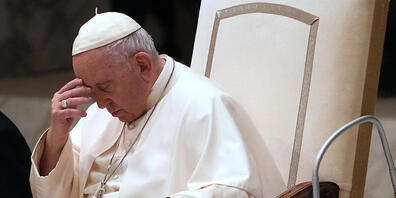 Papst Franziskus bei seiner wöchentlichen Generalaudienz in der Halle Paul VI. im Vatikan. Foto: Domenico Stinellis/AP/dpa