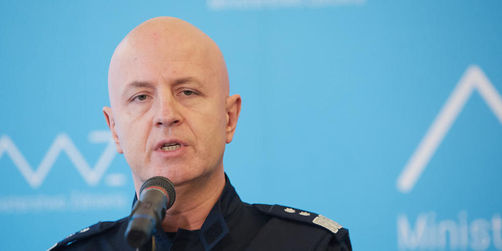 FILED - Polens Polizeichef Jaroslaw Szymczyk löste Explosion von Geschenk aus der Ukraine selbst aus. Photo: Hubert Mathis/ZUMA Wire/dpa