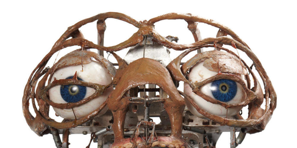 HANDOUT - Der Kopf des mechanischen E.T.-Modells aus dem Science-Fiction Klassiker «E.T. - Der Außerirdische» aus dem Jahr 1982. Foto: -/Julien's Auctions/dpa - ACHTUNG: Nur zur redaktionellen Verwendung und nur mit vollständiger Nennung des vorst...