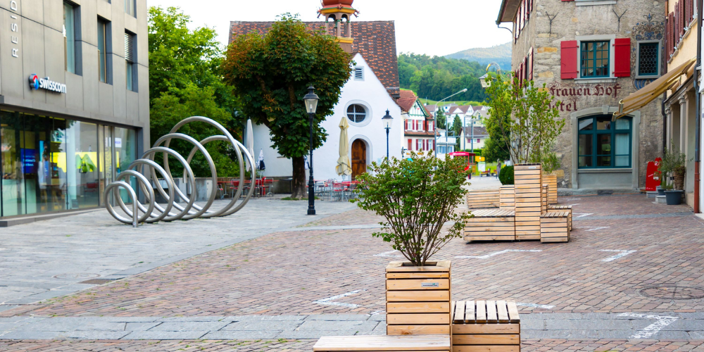 Marktgasse während der Pilotphase