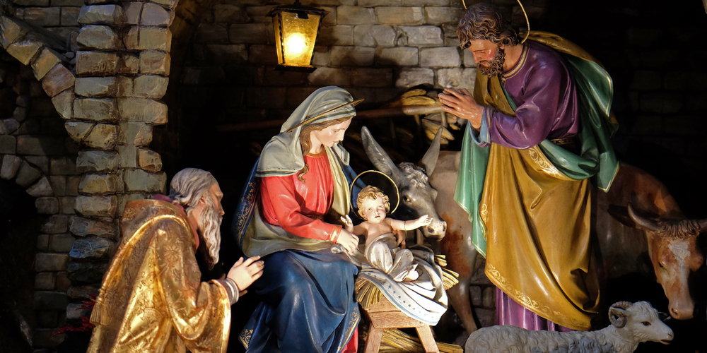 Die Krippen geben die Weihnachtsgeschichte bildlich wieder 