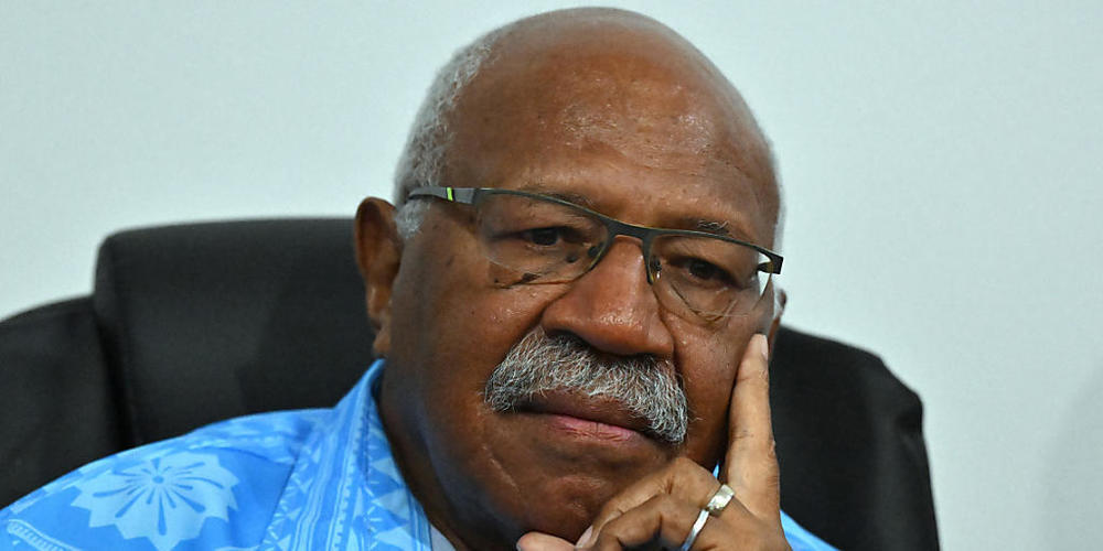 People's Alliance Party leader Sitiveni Rabuka speaks to media during a press conference after the Fijian election provisional results were released this morning in Suva, Fiji, Thursday, December 15, 2022. A total of 342 candidates from nine polit...