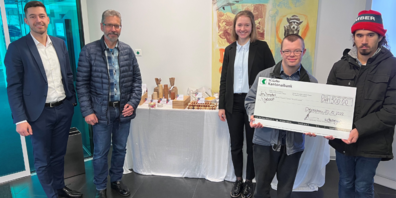 Damir Rajic (Berater Privatkunden SGKB Diepoldsau), Max Lüchinger (Leitung Arbeit Rhyboot), Winona Berweger (Assistentin Privatkunden SGKB Diepoldsau), Johannes Züst (Mitarbeiter Holzwerkstatt Rhyboot), Benedikt Salathé (Mitarbeiter Garten Rhyboot)