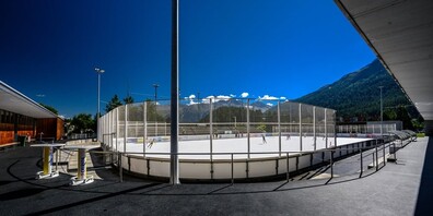 Eisarena Ludains in St. Moritz.