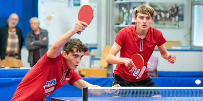 Sichere Bank im Doppel – Schweizer Elite Meister Elias Hardmeier und Mauro Schärrer.