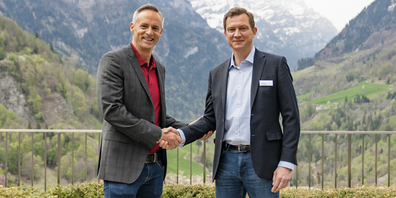 Ein guter Schritt für alle Beteiligten: Anfang Mai begrüsst Till Hornung, CEO der  Kliniken Valens, Stefan Noll als neuen  Klinikdirektor der Clinic Bad Ragaz und  des Rehazentrums Valens.