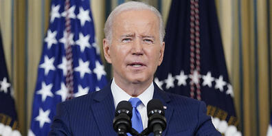 US-Präsident Joe Biden spricht im Weißen Haus in Washington. Foto: Susan Walsh/AP/dpa