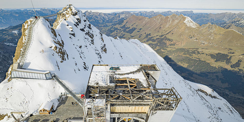 So präsentierte sich die Bergstation des Glacier-3000-Skigebiets am Samstagmittag.