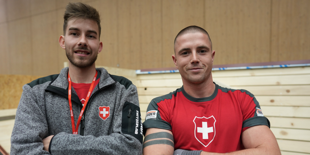     Die Weltmeister bei den Metalldeckungen: Andreas Wirth, Wolfertswil, und Lucas Löpfe, Widnau