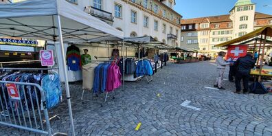 Der Stand von Michaela und Werner Pfister ist diesen Samstag zum letzten Mal am Herisauer Wochenmarkt.