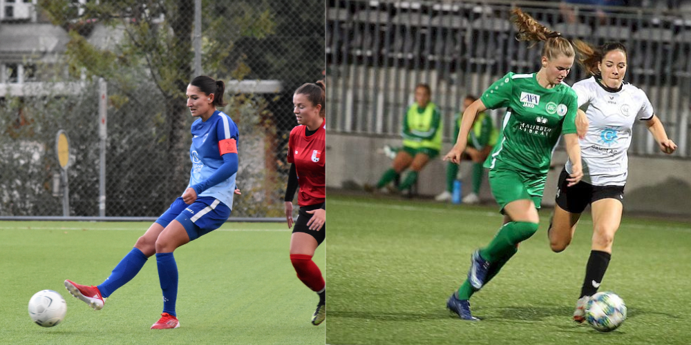 Von links: Sabrina Patriella (Captain FC Staad) und Ardita Iseni (FCSG)
