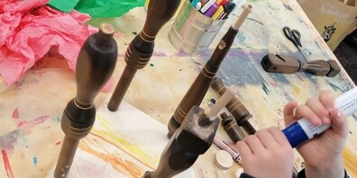 Die Kinder können selbst kreativ sein.