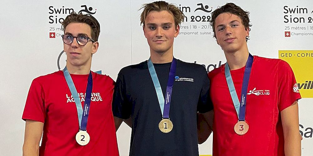 Christian Schreiber (mitte) holte am zweiten Tag eine Goldmedaille.